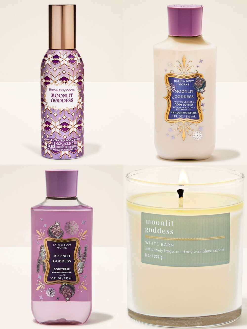 Bath & Body Works Moonlit Goddess 4 Piece Body Care Set NEW